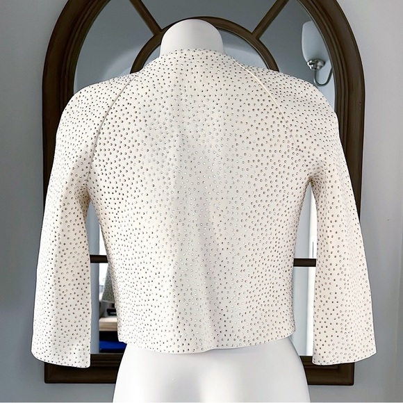 St. John Embellished Knit Jacket in Ecru, Size 2 NEW w/Tag $1,695 - Picture 10 of 16
